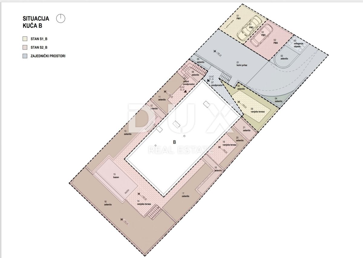 RIJEKA, KOSTRENA - appartamento esclusivo 138,86 m2 nuova costruzione con splendida vista mare + giardino 72,56m2 - S1-B