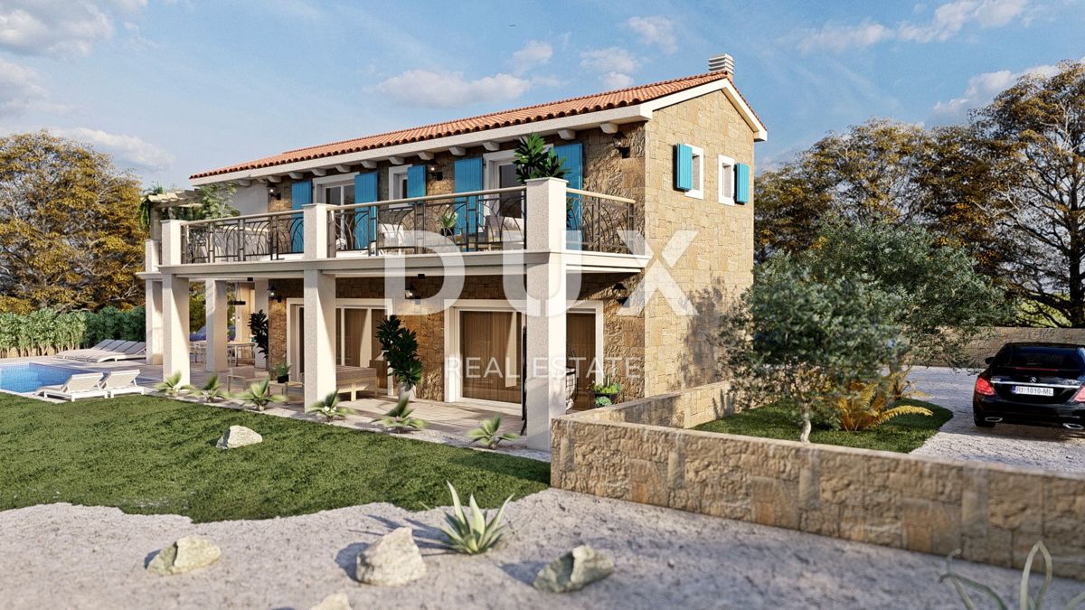 ISTRIA, RABAC - Casa mediterranea con piscina e vista panoramica sul mare