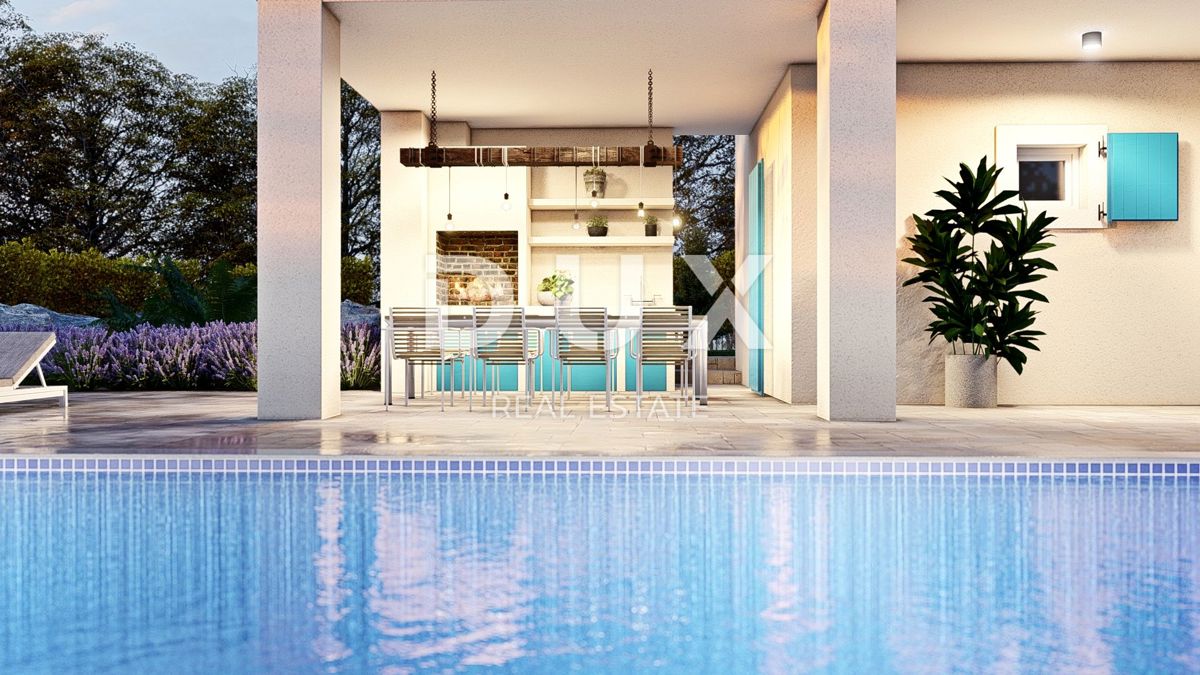 ISTRIA, RABAC - Casa mediterranea con piscina e vista panoramica sul mare