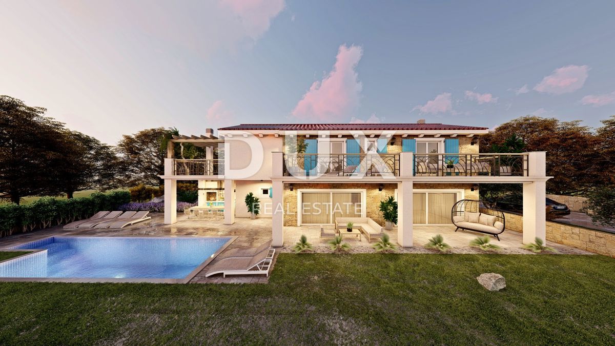 ISTRIA, RABAC - Casa mediterranea con piscina e vista panoramica sul mare