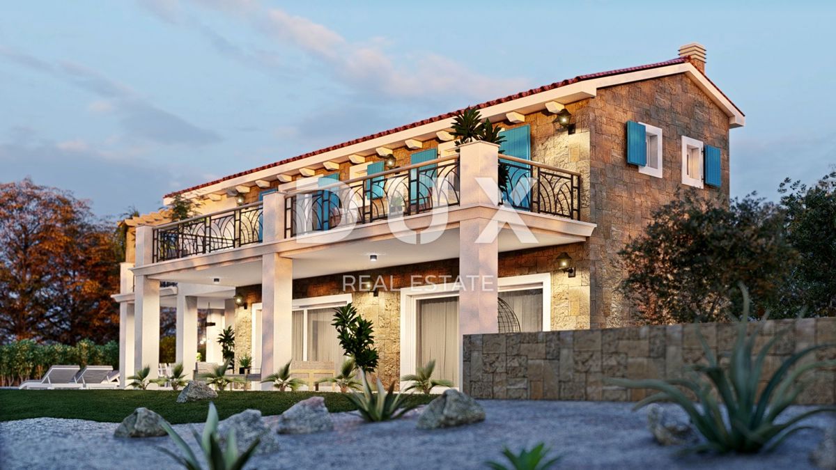 ISTRIA, RABAC - Casa mediterranea con piscina e vista panoramica sul mare