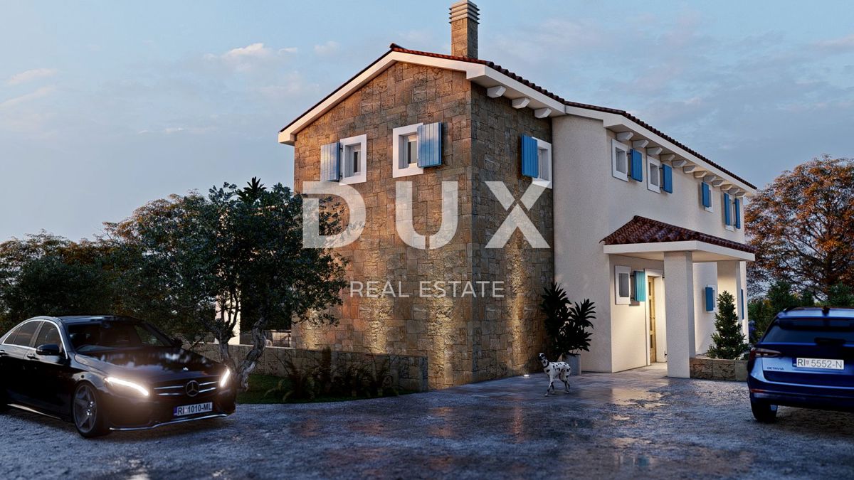 ISTRIA, RABAC - Casa mediterranea con piscina e vista panoramica sul mare