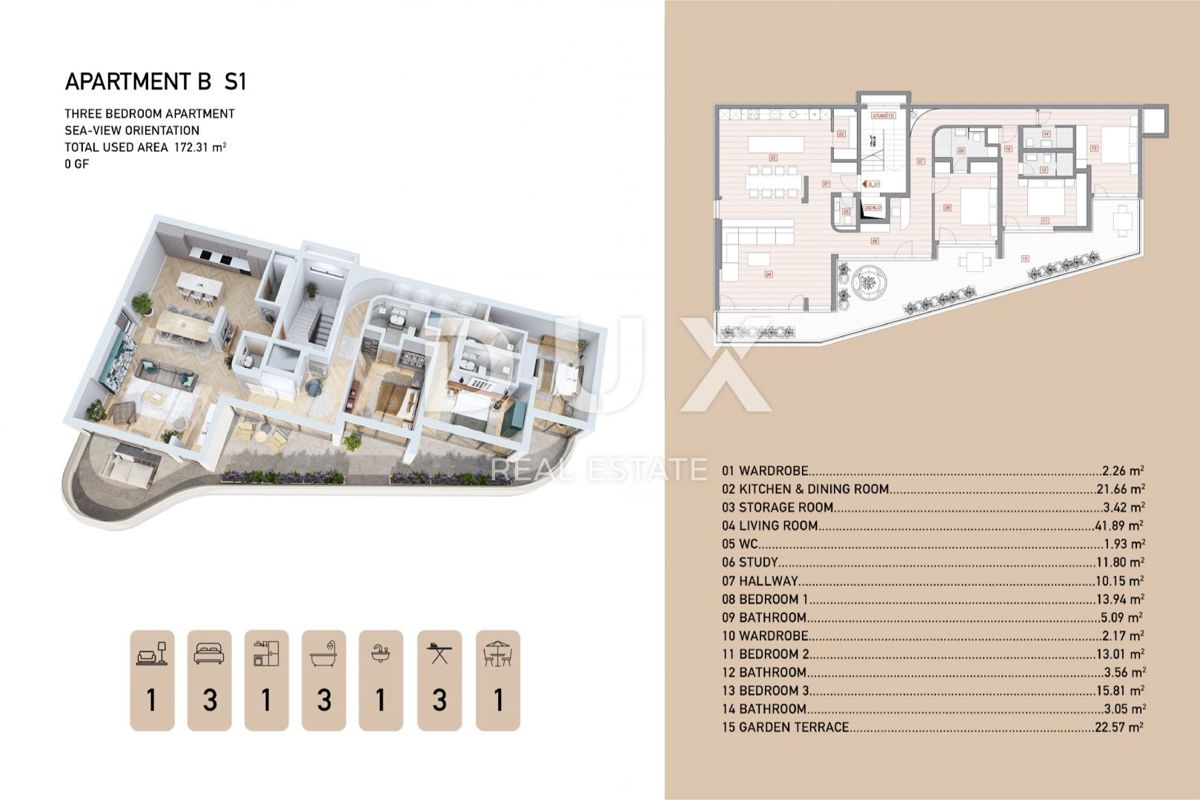 ABBAZIA, CENTRO - Nuova costruzione di design superiore con vista mare!