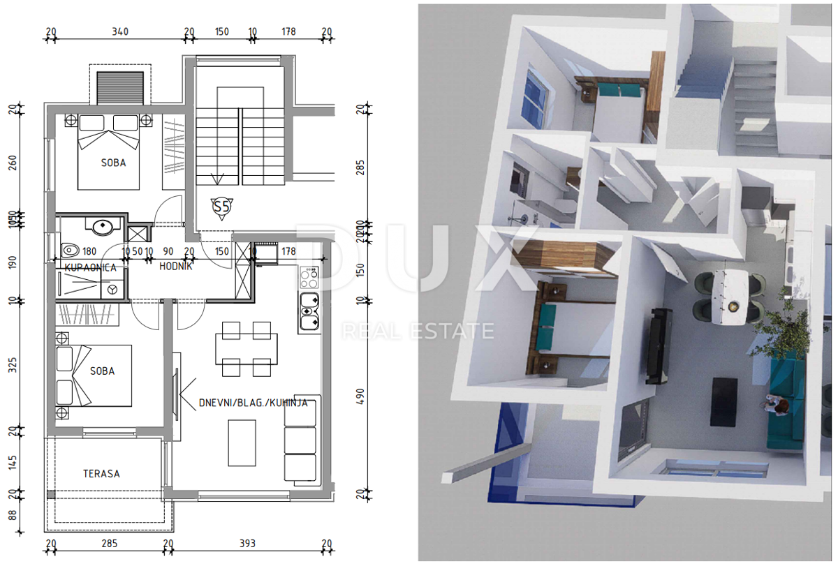 ZADAR, RAŽANAC - Nuovo edificio! Riscaldamento a pavimento, ascensore, vista mare, ripostiglio...! S5