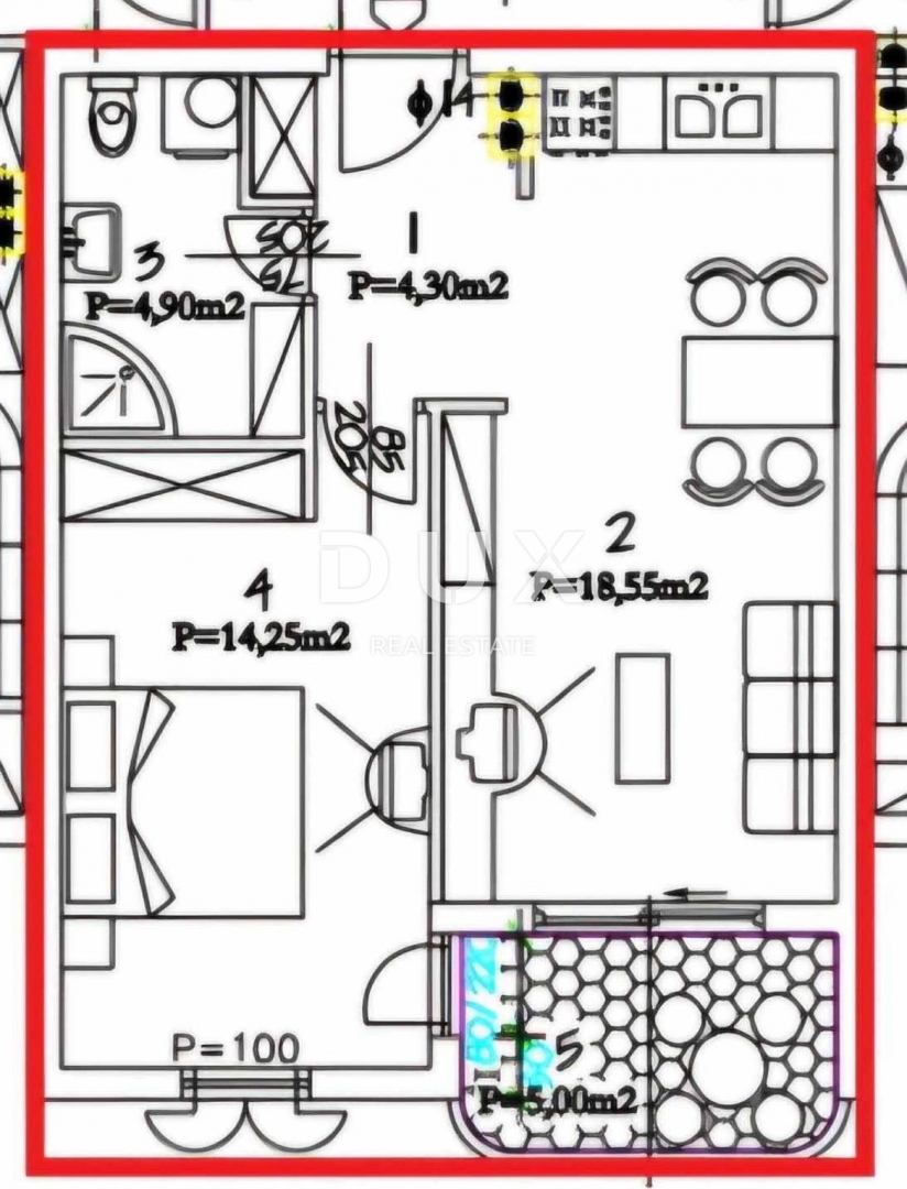 Appartamento Rovinjsko Selo, Rovinj, 47m2