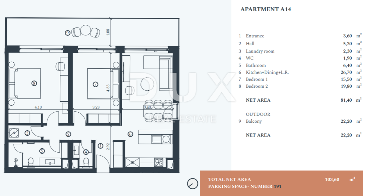 Appartamento Savudrija, Umag, 103,60m2