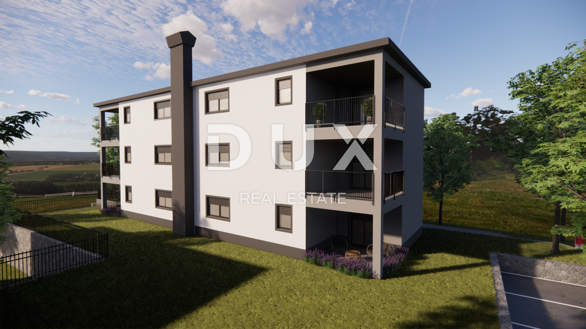 MATULJI, JUŠIĆI, JURDANI - appartamento al 2° piano 87,74 m2 in un nuovo edificio DB+2S con giardino 