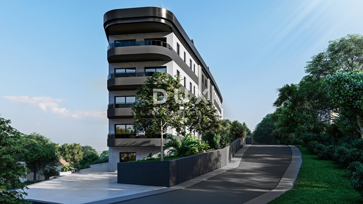 RIJEKA, KANTRIDA - Appartamento di 82 m2 in un lussuoso edificio di nuova costruzione a soli 250 metri dal mare con garage e vista panoramica sul mare