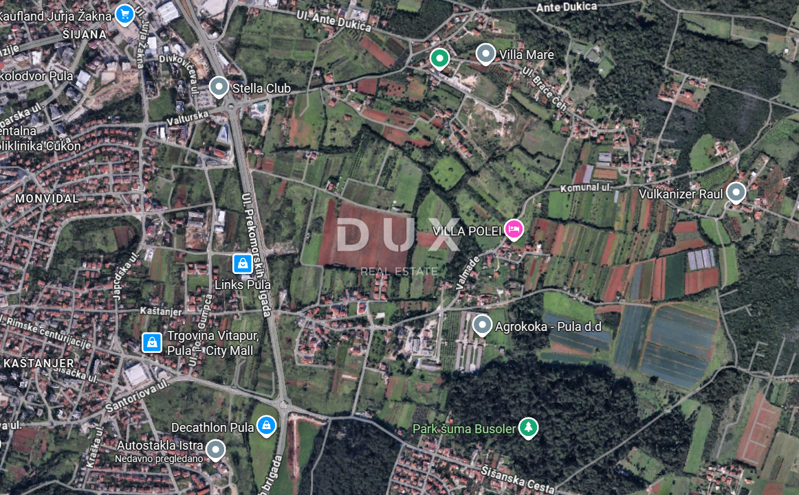 ISTRIA, POLA - Terreno edificabile in posizione attraente per showroom di automobili/uffici/deposito/locali commerciali