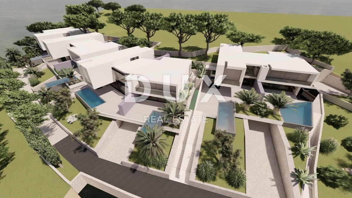 ABBAZIA, BREGI - terreno 875m2 CON PERMESSO DI LOCAZIONE!! per una villa esclusiva con piscina e vista panoramica sul mare