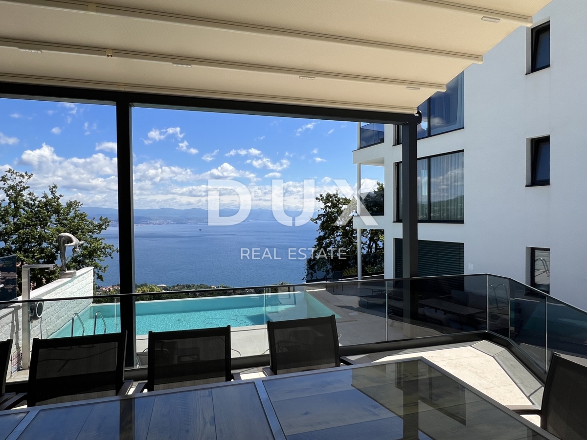 OPATIJA, LOVRAN – appartamento esclusivo con vista panoramica e piscina
