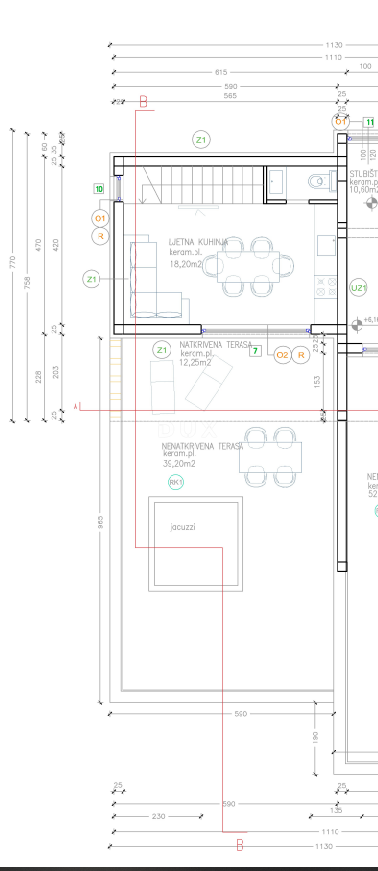 ŠIBENIK, VODICE - Appartamento al primo piano con terrazza