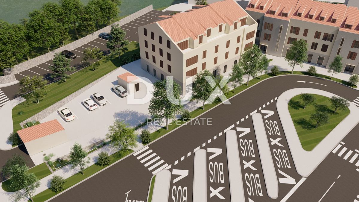 ISOLA DI CHERSO, CITTÀ DI CHERSO - splendido edificio nuovo in posizione privilegiata, proprio nel centro, a 50 metri dal mare