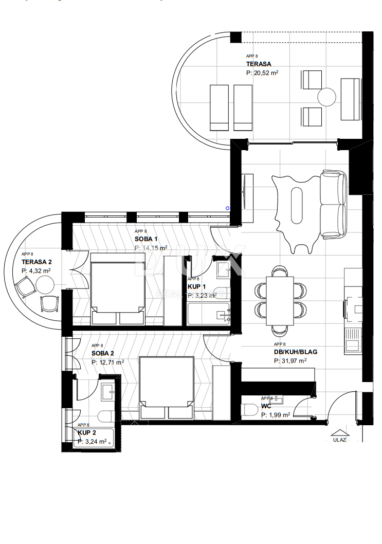 OPATIJA, LOVRAN – Appartamento esclusivo con vista panoramica e piscina