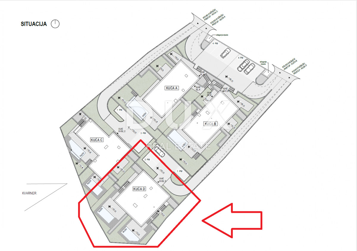 RIJEKA, KOSTRENA - esclusivo appartamento a due piani 163,89 m2 nuova costruzione con splendida vista mare e piscina + giardino 176,65 m2 - S1-D
