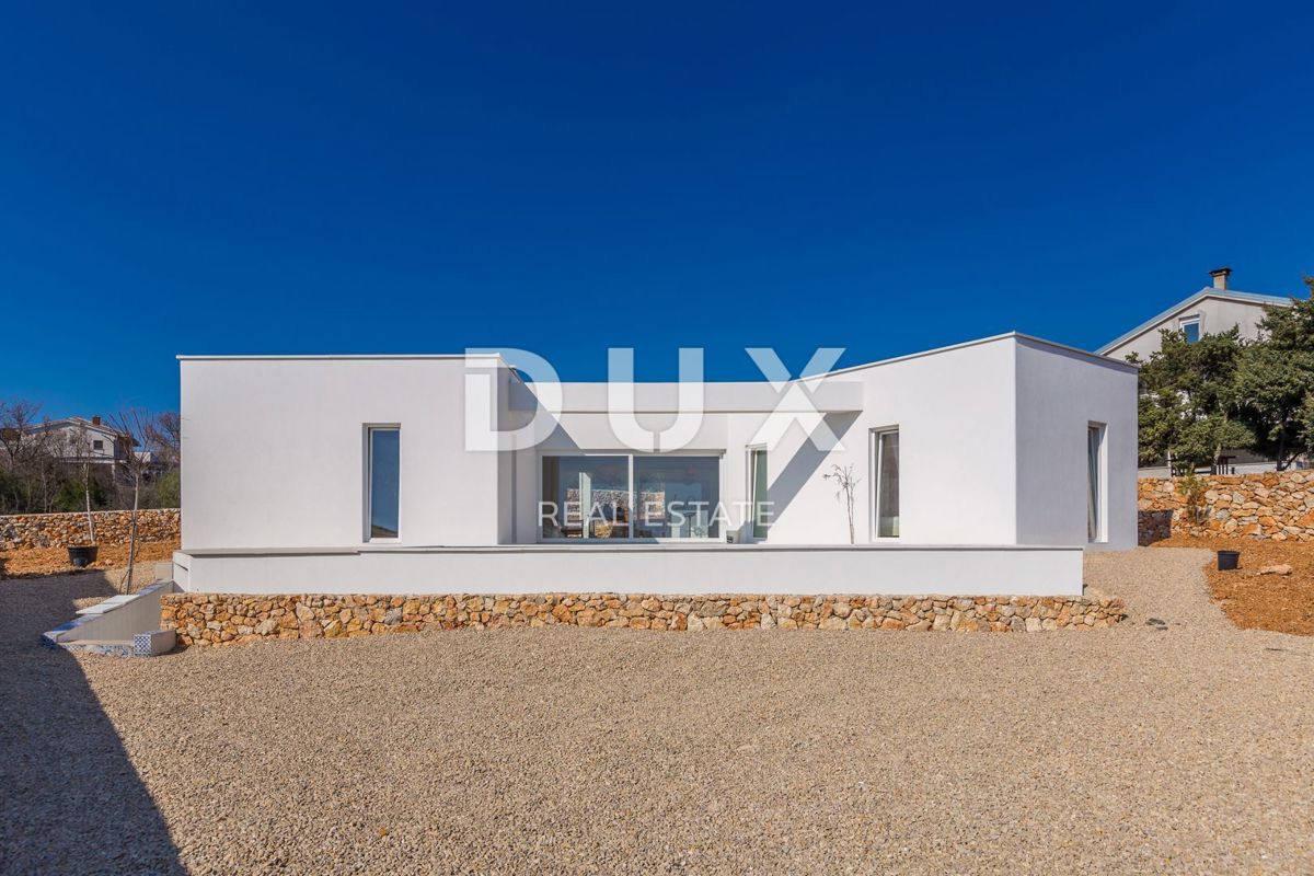 ISOLA DI KRK, LINARDIĆI - Lussuosa casa moderna a un piano con piscina e vista mare