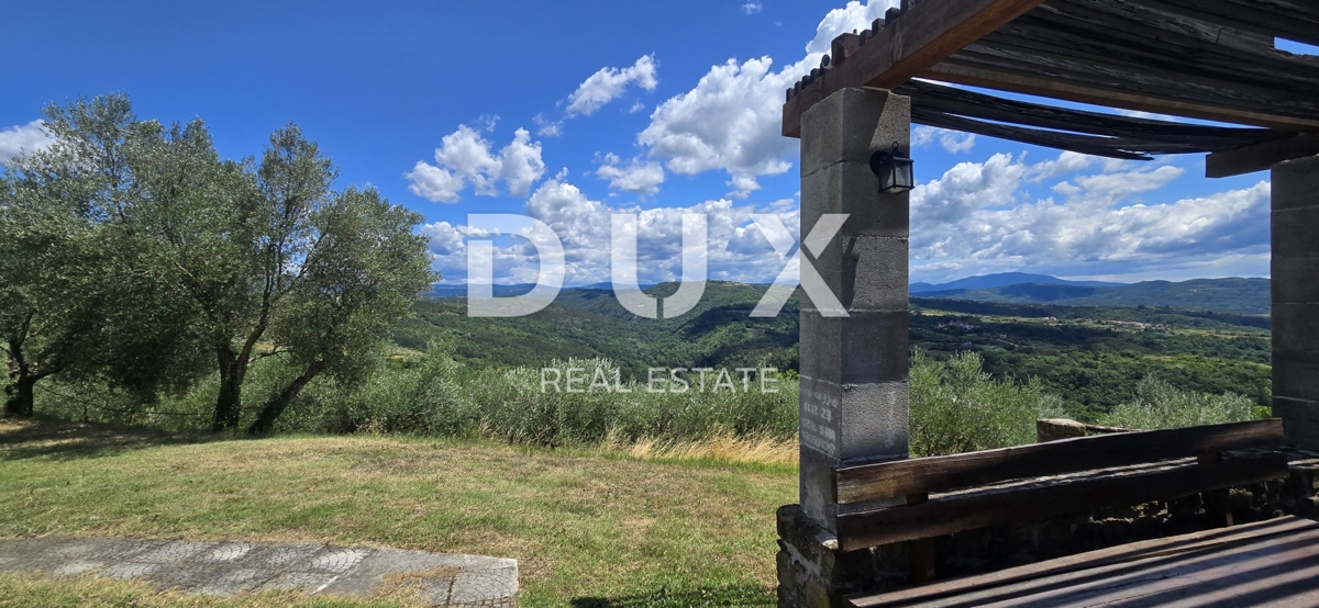 ISTRIA, MOTOVUN - Grande tenuta di 170.000 m2, la vista più bella dell'Istria - Lago Butoniga, Učka, Ćićarija, Montona e la foresta del tartufo di Montona!