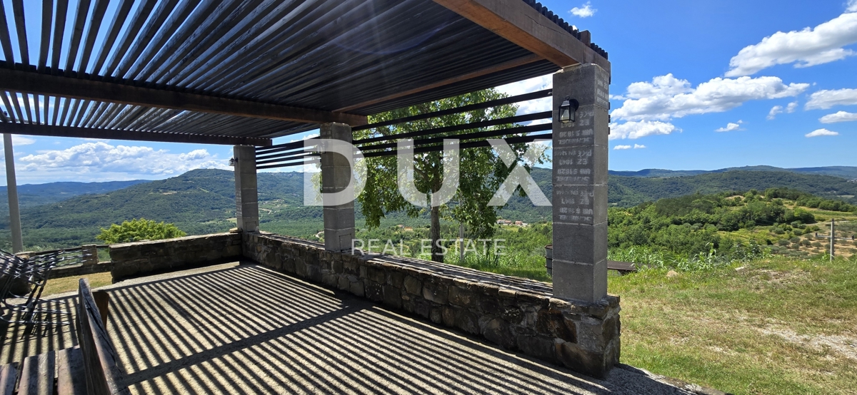 ISTRIA, MOTOVUN - Grande tenuta di 170.000 m2, la vista più bella dell'Istria - Lago Butoniga, Učka, Ćićarija, Montona e la foresta del tartufo di Montona!