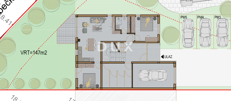 ISTRIA, VALDEBEK – Appartamento con giardino in un edificio di nuova costruzione