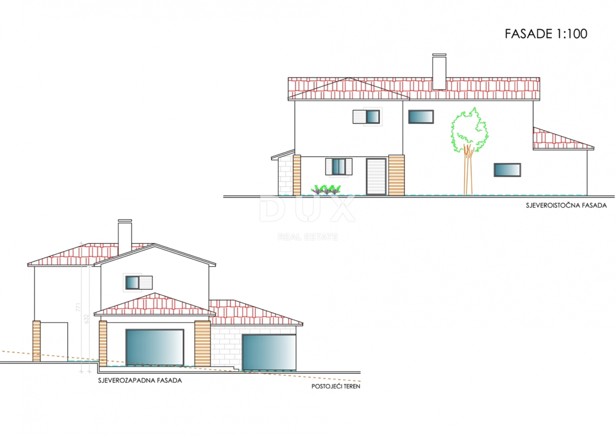 ISTRIA, ALBONA - Ampio terreno con permesso di costruire