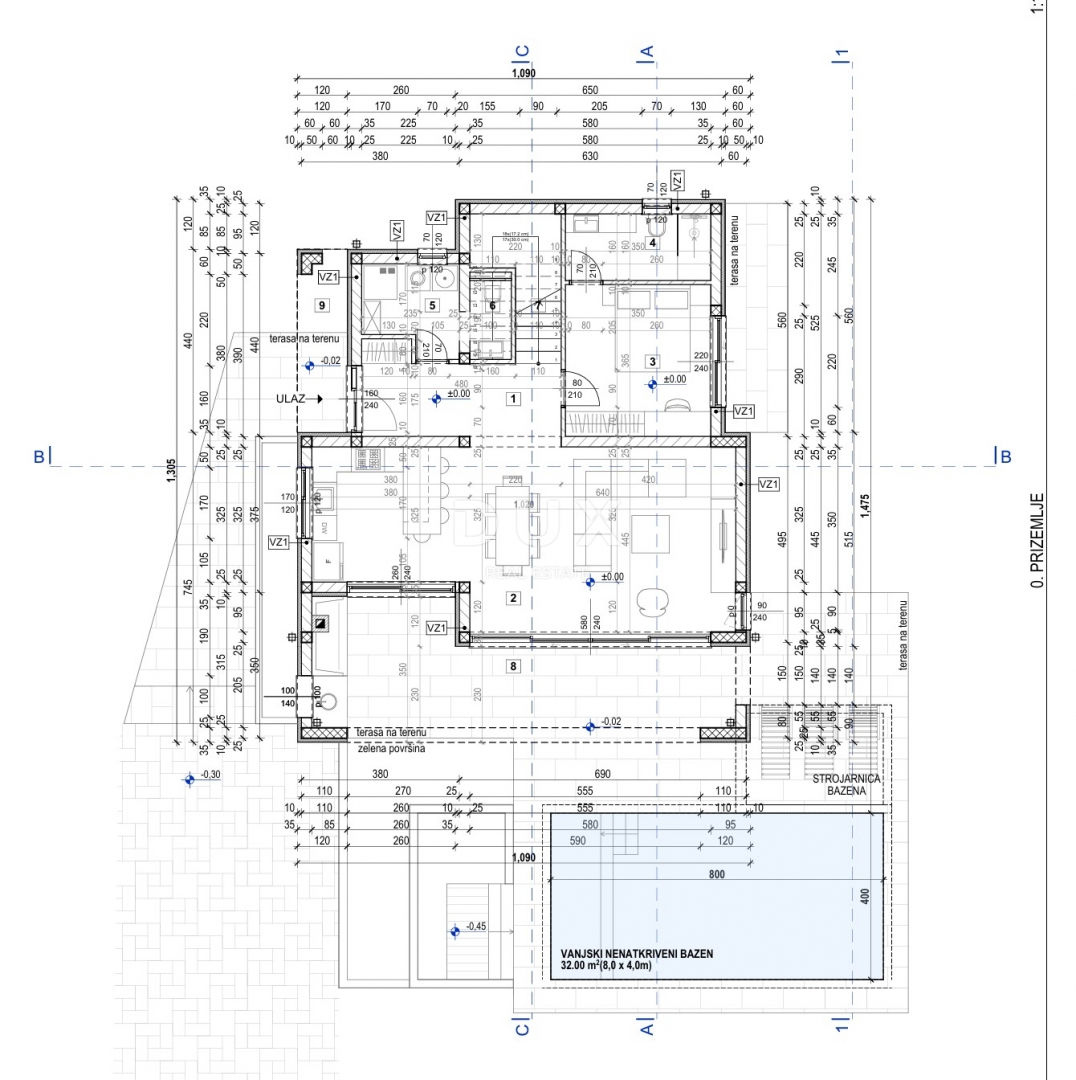 ISOLA DI KRK, MALINSKA (dintorni) - Terreno edificabile 540 m2, con progetto e contributi versati