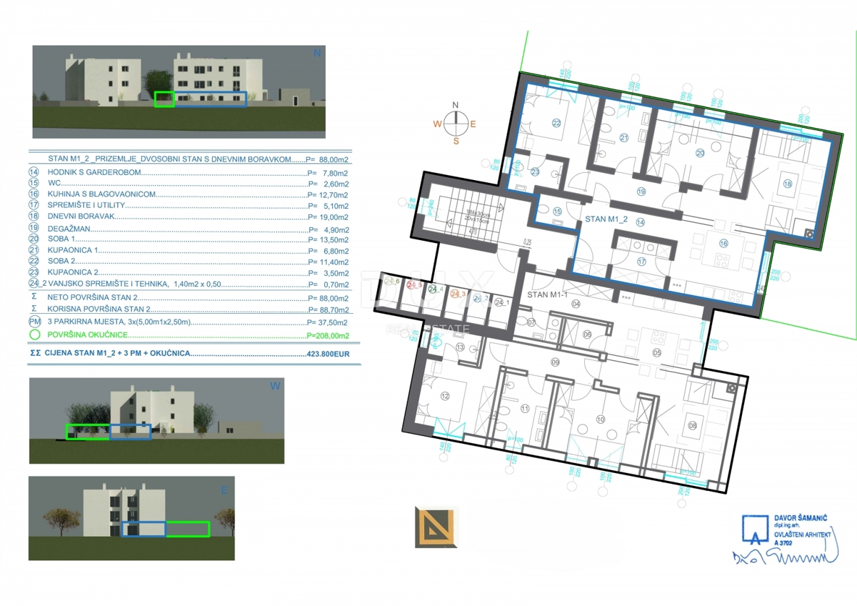 Appartamento Marčelji, Viškovo, 82,90m2