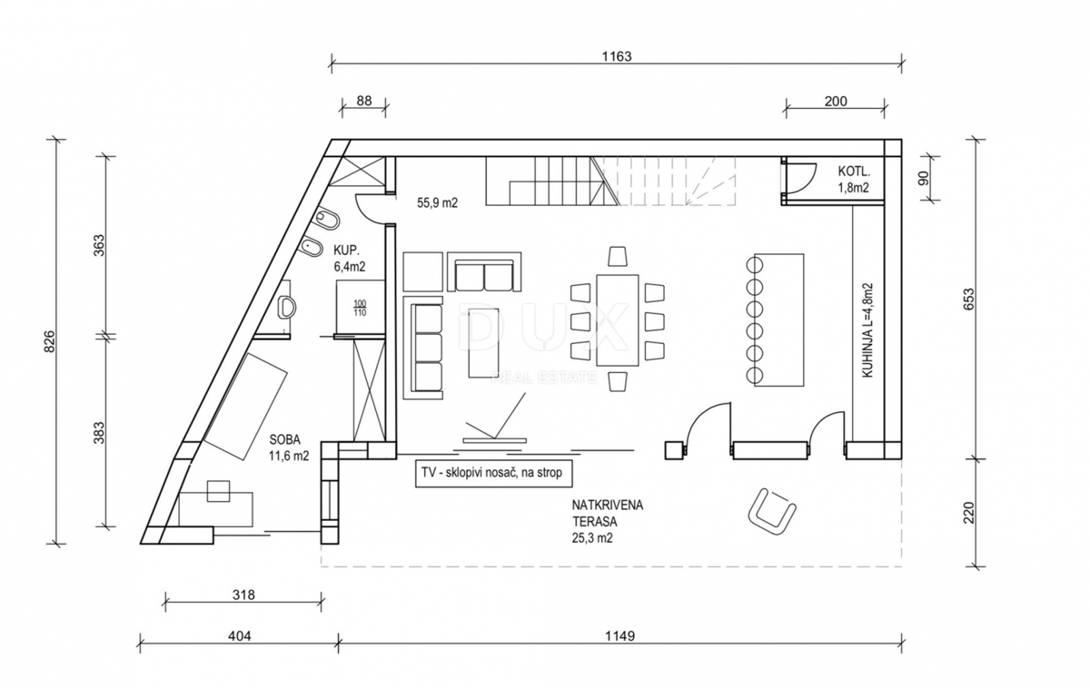 CRIKVENICA, DRAMALJ - progetto antico per una villa di lusso con vista mare
