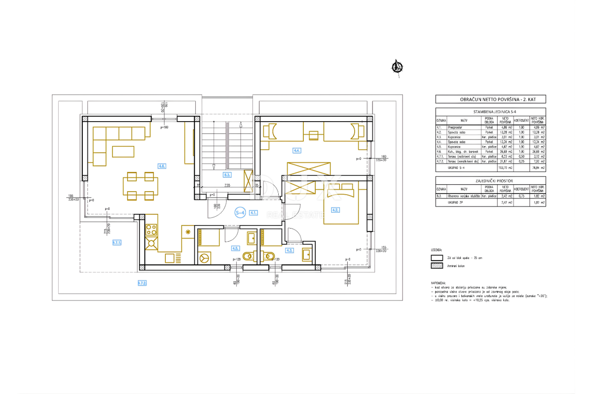 ŠIBENIK, BRODARICA – NUOVO EDIFICIO, terrazza 15 m² e garage, 270 m dal mare