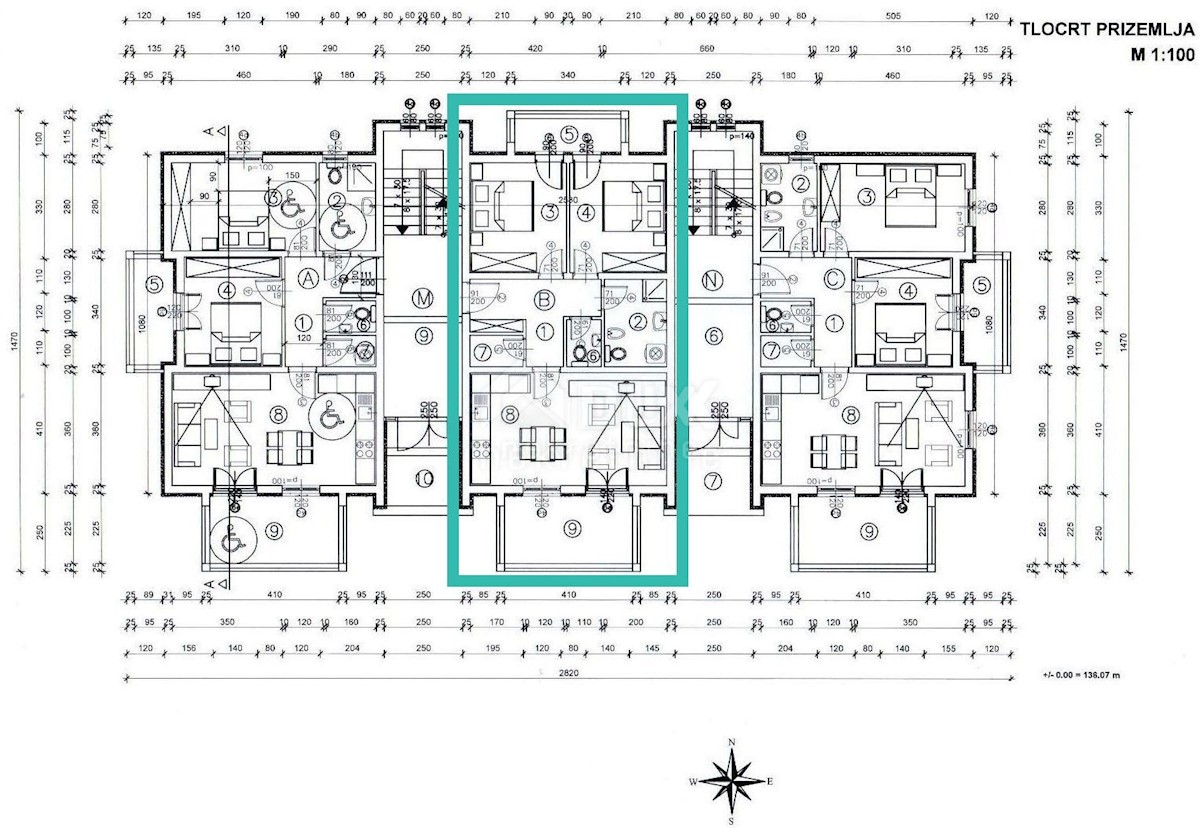 Appartamento Poreč, 72,21m2