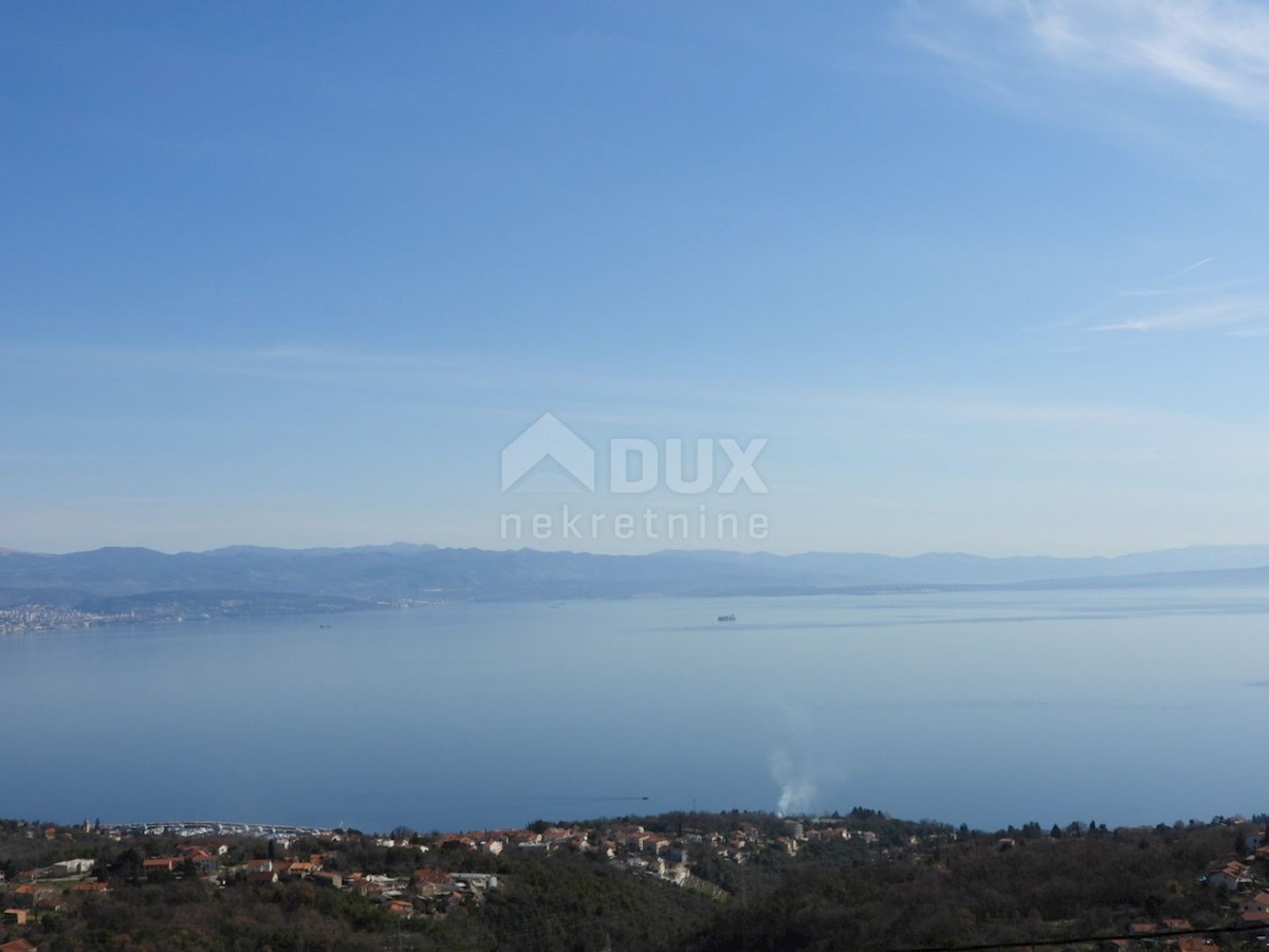 OPATIJA, IČIĆI, ANIČIĆI - villa 500m2, costruzione iniziata (2 unità) con piscina e vista panoramica sul mare + area circostante 2500m2