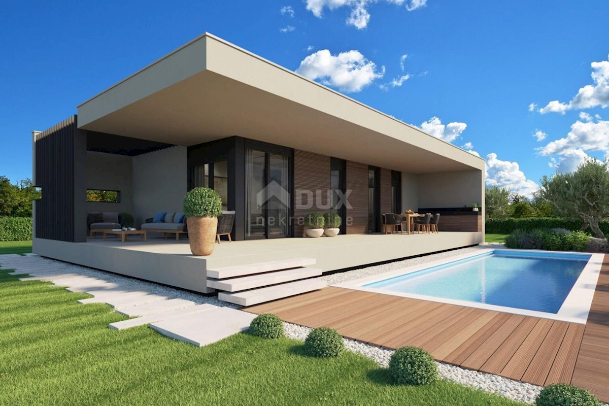 ISTRIA, POREČ - Moderna casa a un piano con piscina in una posizione meravigliosa, nuova costruzione