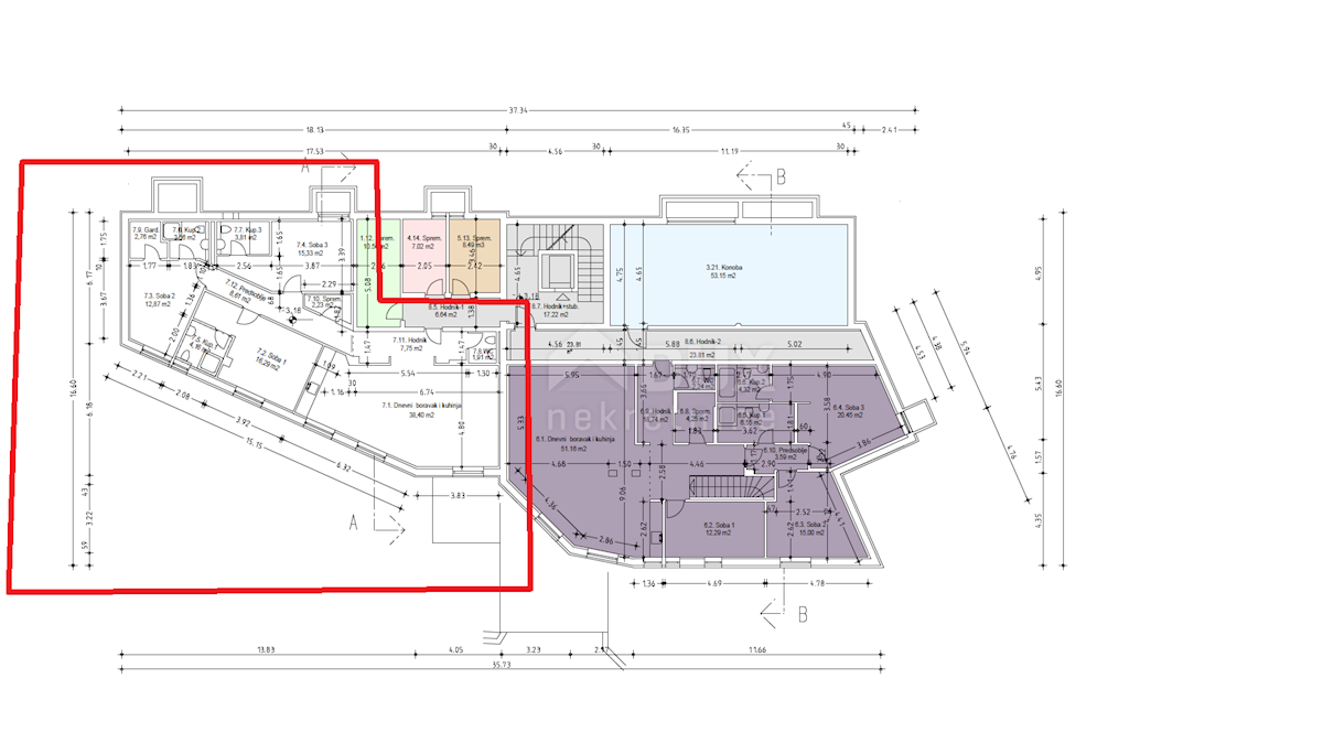 OPATIJA- appartamento in nuova costruzione 143m2 con vista mare + giardino 57m2- APPARTAMENTO 3