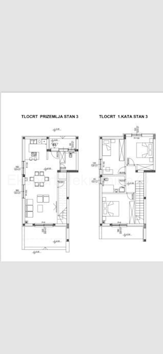 K. Gomilica, casa a schiera di 3 locali su due piani di 125 m2 con vista mare