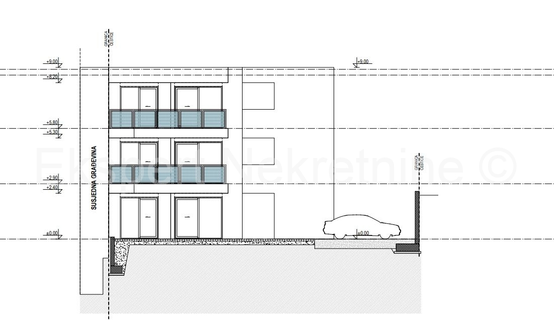 Podstrana, Strožanac, appartamento di 3 locali 84m2 con parcheggio, vista mare