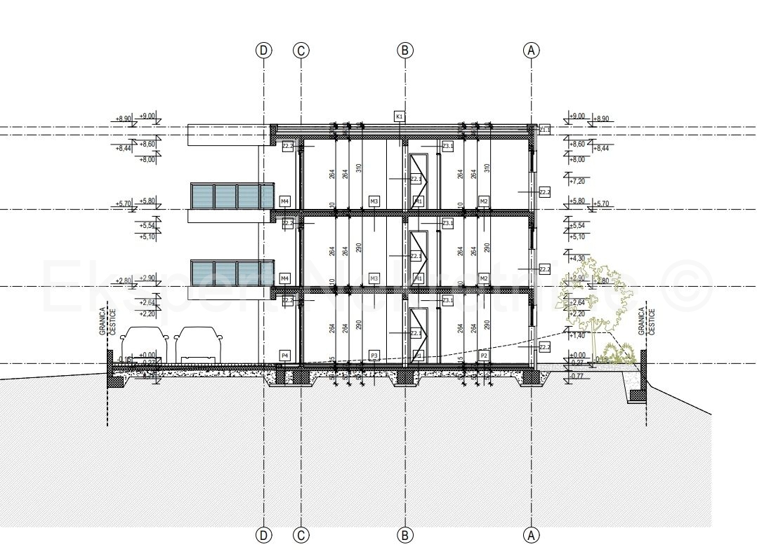 Podstrana, Strožanac, appartamento di 3 locali 84m2 con parcheggio, vista mare