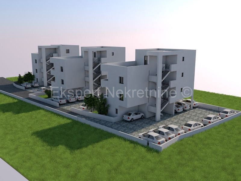 Trogir, 2-bedroom apartment 53 m2, new building, 1st floor, view,