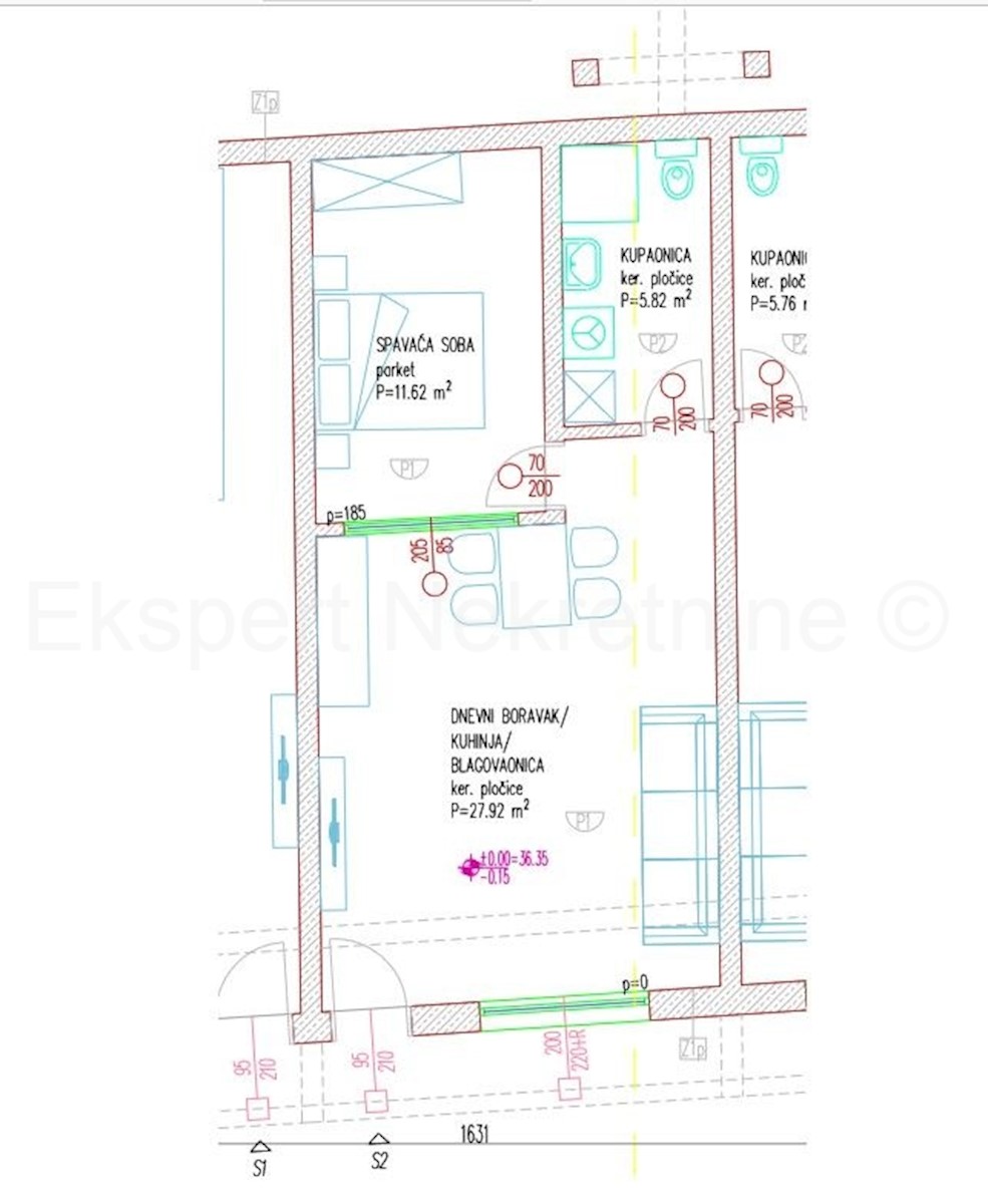 Čiovo,Okrug G,appartamento con 1 camera da letto 57 m2,di nuova costruzione,arredato,garage p.m.