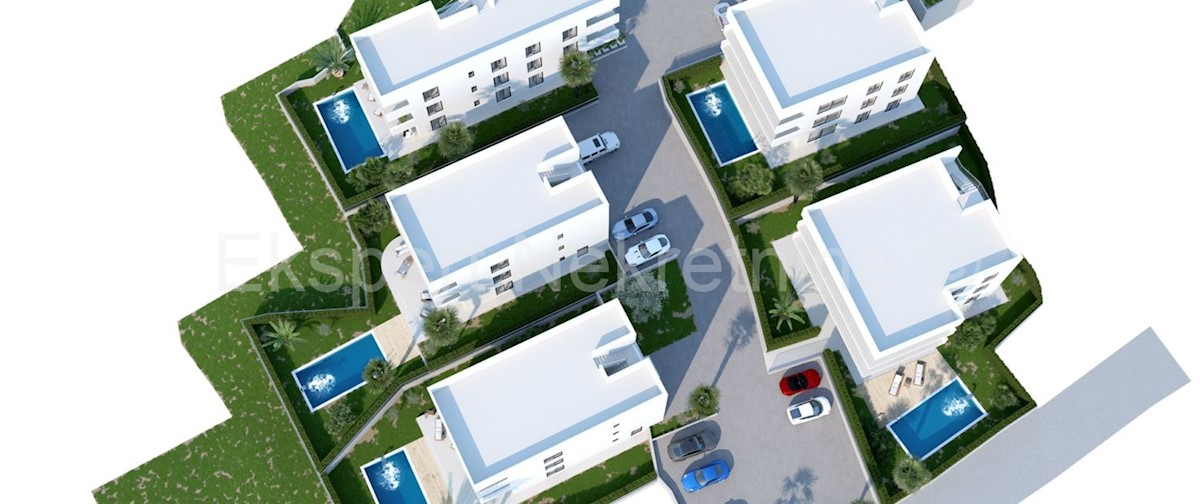 Čiovo, Okrug.G., appartamento quadrilocale 128,23 m2 con due posti auto, vista