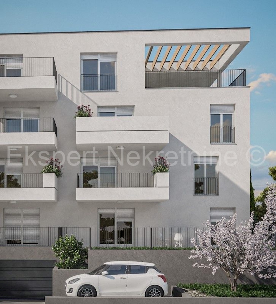 Čiovo, Okrug.G., appartamento di 2 locali 90m2, piano terra, vista mare, nuova costruzione