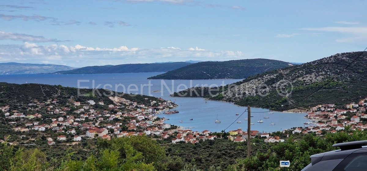 Marina, Vinišće, terreno edificabile 639 m2, vista mare