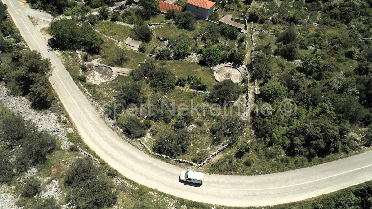 Marina, Vinišće, terreno edificabile 639 m2, vista mare