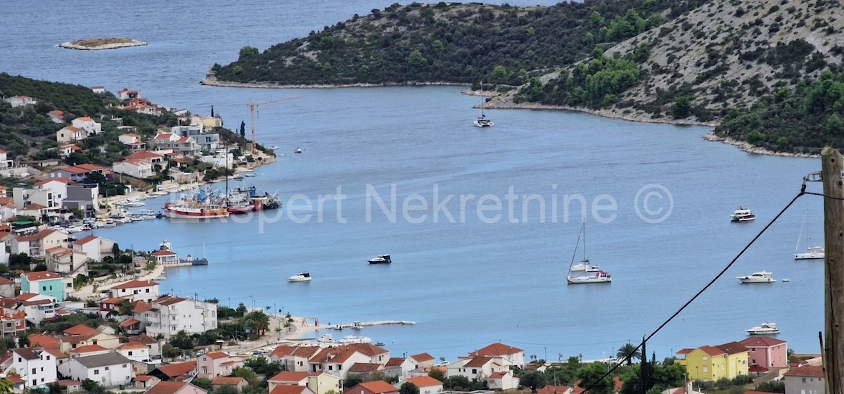 Marina, Vinišće, terreno edificabile 639 m2, vista mare