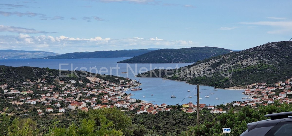 Marina, Vinišće, terreno edificabile 639 m2, vista mare