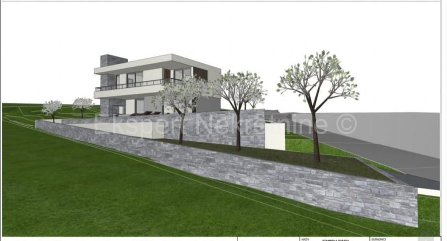 Kaštel Novi, Rudine, terreno edificabile di 600 m2 con progetto per una villa