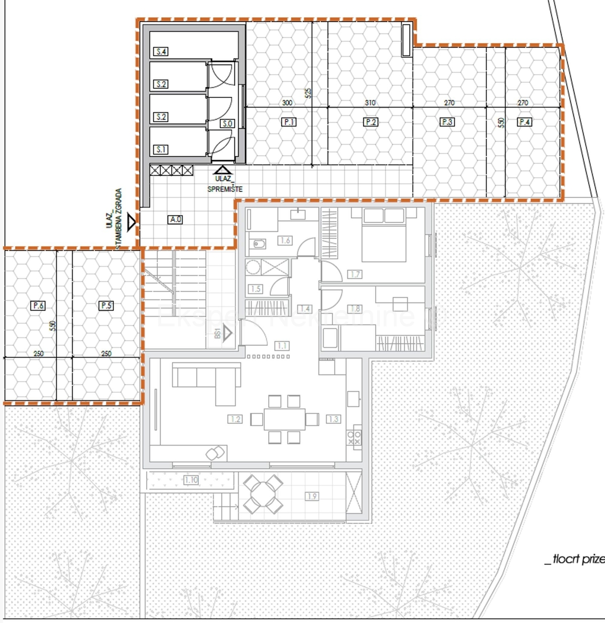 K. Kambelovac, appartamento di 2 locali 52m2, 1° piano di una nuova costruzione, 400 m dal mare