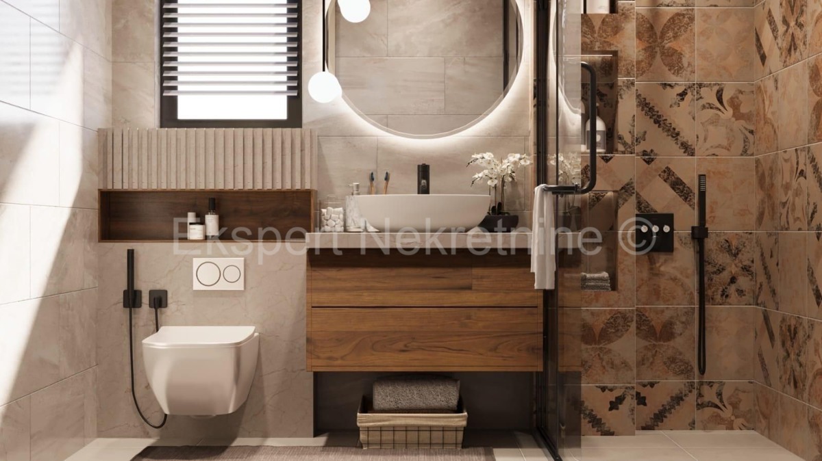 Trogir, Saldun, 2-bedroom duplex apartment 82 m2, new building, sea view