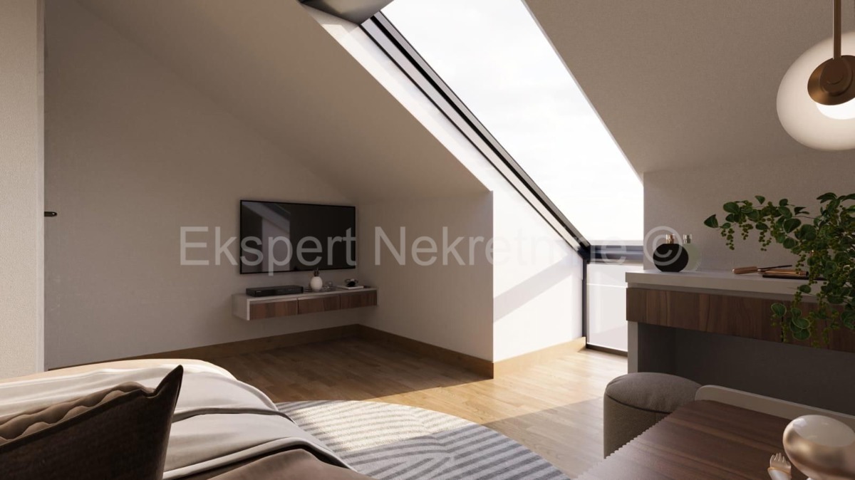 Trogir, Saldun, 2-bedroom duplex apartment 82 m2, new building, sea view