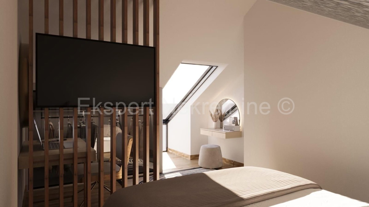 Trogir, Saldun, 2-bedroom duplex apartment 82 m2, new building, sea view