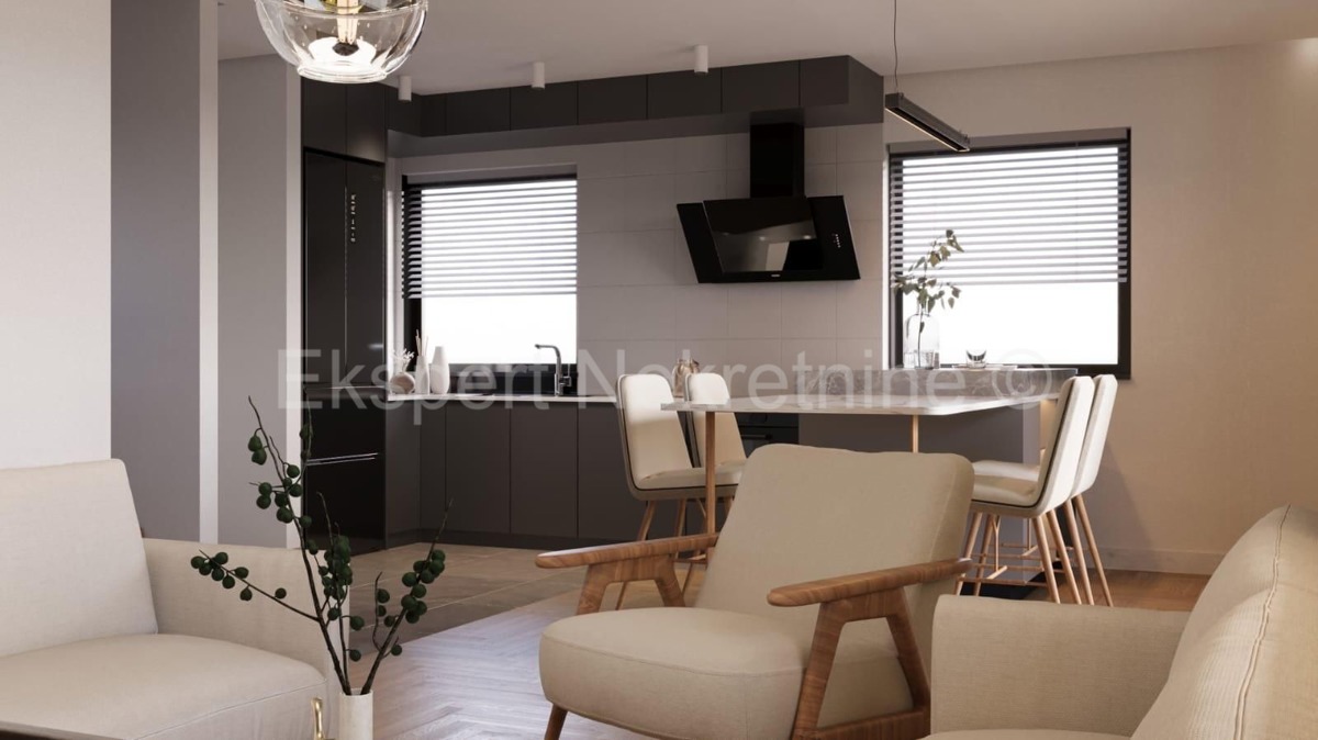 Trogir, Saldun, 2-bedroom duplex apartment 82 m2, new building, sea view