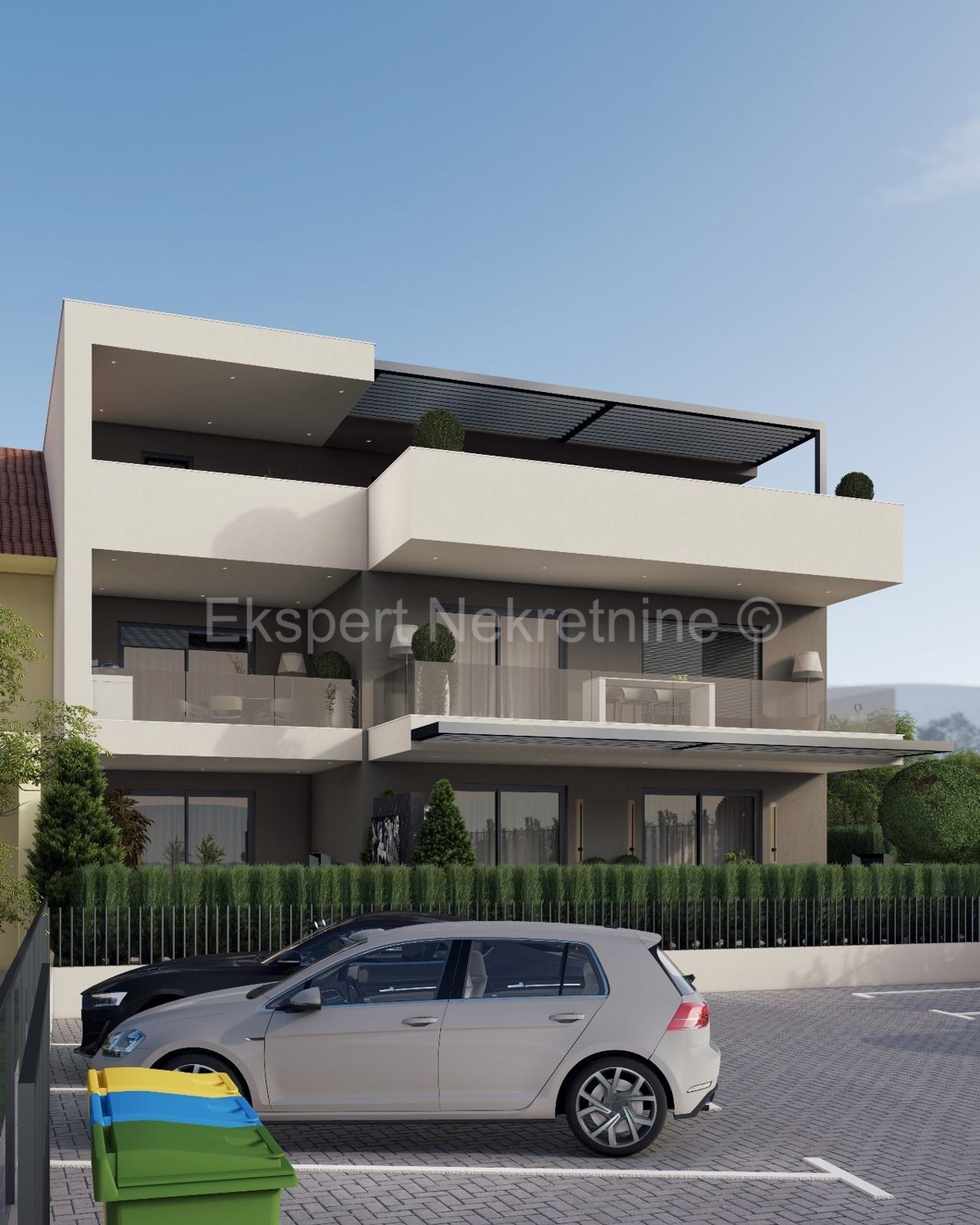 Trogir, 1-bedroom apartment 51 m2, 1st floor, large loggia, new building, top location